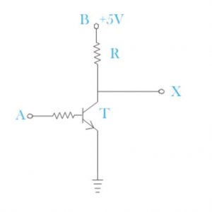 Diagram-sirkuit-transistor-gerbang-NOT