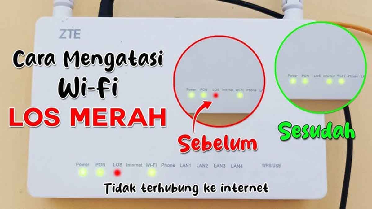4 Cara Mengatasi WiFi LOS Merah Atau Berkedip Pada Modem